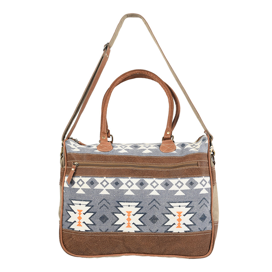 OHLAY KB175 TOTE Upcycled Wool Canvas Genuine Leather women bag by Hilason – Cowboy and equestrian accessories