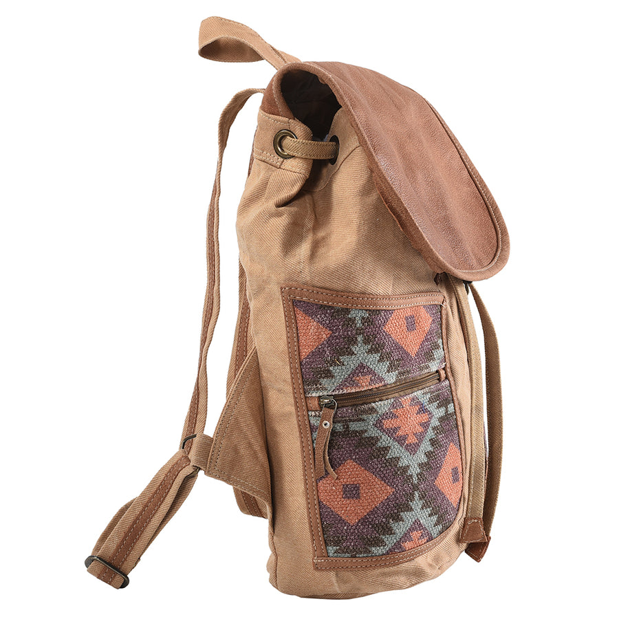 OHLAY Cross Body Upcycled Wool Canvas Embossed Hair-On Genuine Leather Women Bag Western Handbag Purse Womens Handbags