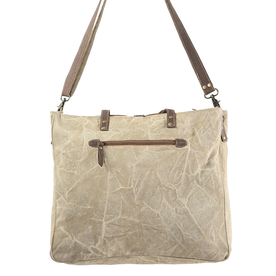 OHLAY KB183 TOTE Upcycled Wool Canvas Genuine Leather women bag western handbag purse