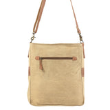 OHLAY MESSENGER Upcycled Wool Upcycled Canvas  Genuine Leather women bag western handbag purse