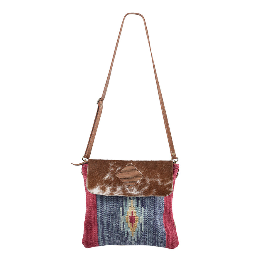 OHLAY KB191 Cross Body Upcycled Wool Upcycled Canvas Hair-On Genuine by Hilason – Cowboy and equestrian accessories