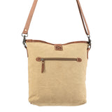 OHLAY Large Crossbody Upcycled Wool Canvas Genuine Leather women bag western handbag purse