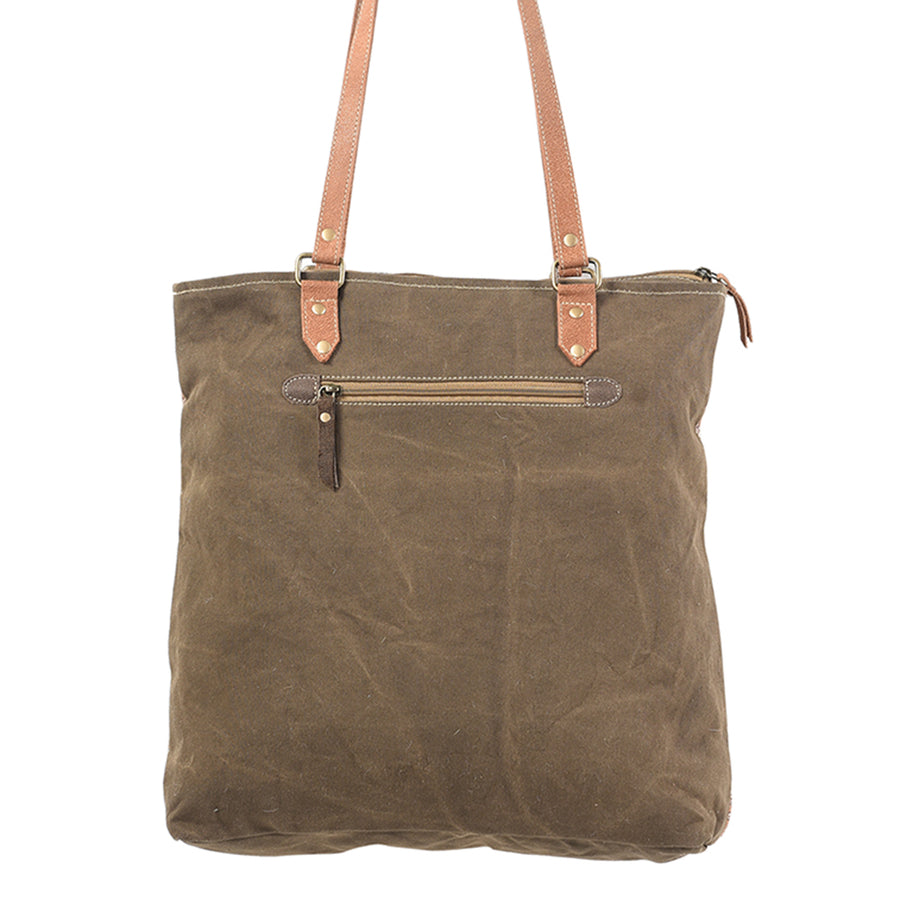 OHLAY KB215 TOTE Upcycled Wool Canvas Hair-on Genuine Leather women bag western handbag purse