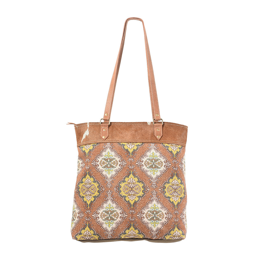 OHLAY KB215 TOTE Upcycled Wool Canvas Hair-on Genuine Leather women by Hilason – Cowboy and equestrian accessories