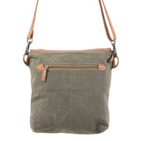 OHLAY MESSENGER Upcycled Canvas Hair-on Genuine Leather women bag western handbag purse