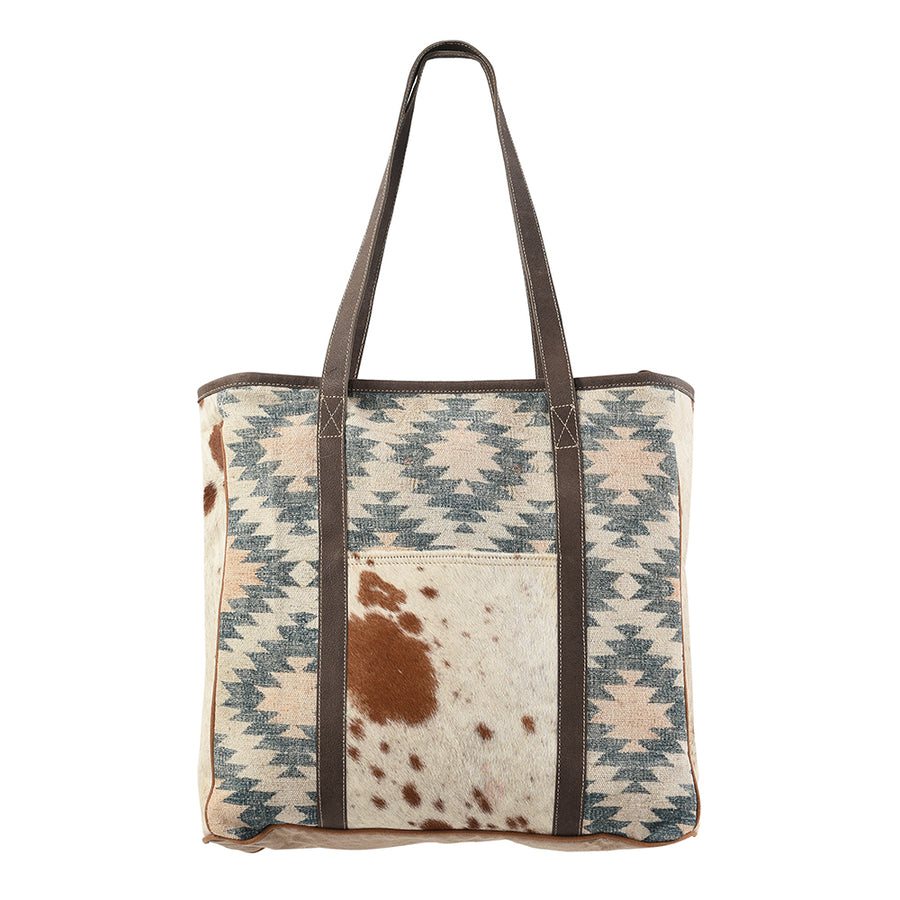 OHLAY KB220 TOTE Upcycled Wool Canvas Hair-on Genuine Leather women bag western handbag purse