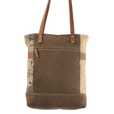 OHLAY KB223 TOTE Upcycled Canvas Genuine Leather women bag western handbag purse