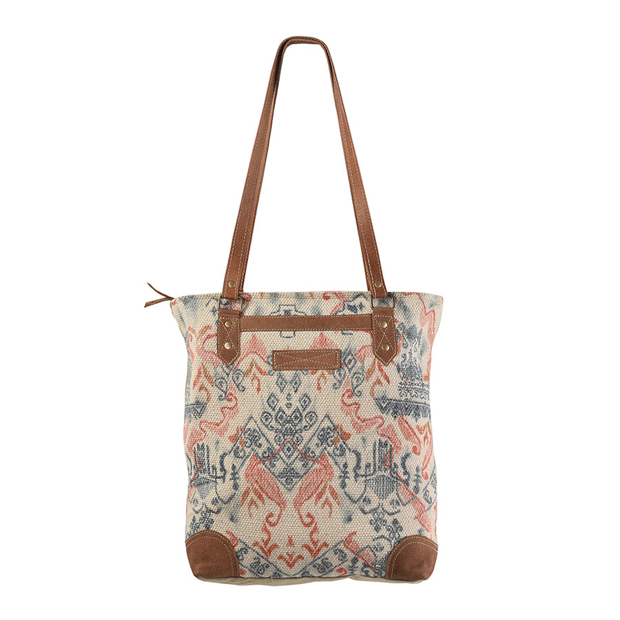 OHLAY KB227 TOTE Upcycled Wool Canvas Genuine Leather women bag by Hilason – Cowboy and equestrian accessories