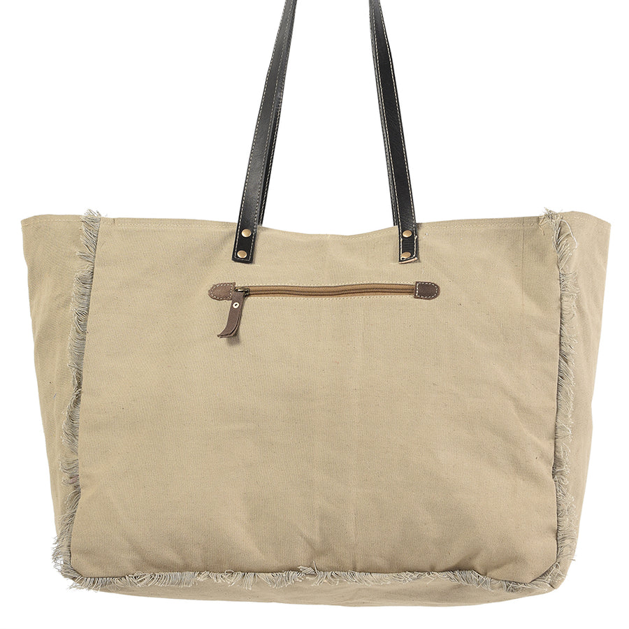 OHLAY KB230 TOTE Upcycled Wool Canvas Hair-on Genuine Leather women bag western handbag purse