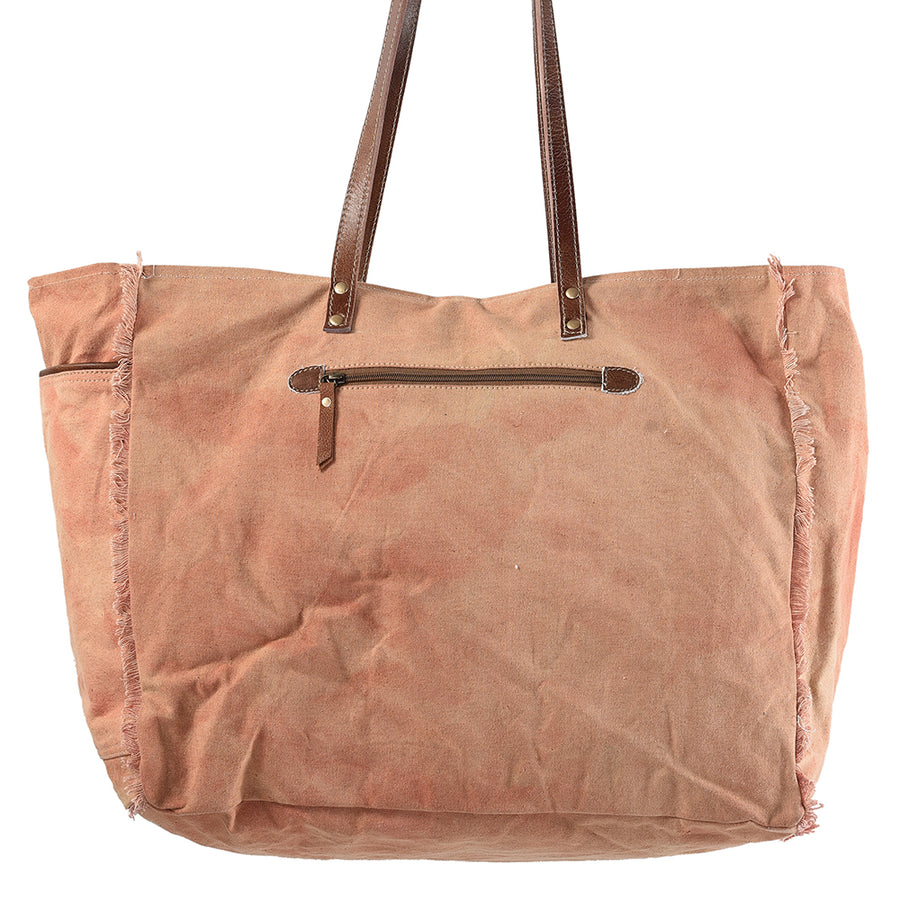OHLAY KB234 TOTE Upcycled Wool Canvas Genuine Leather women bag western handbag purse