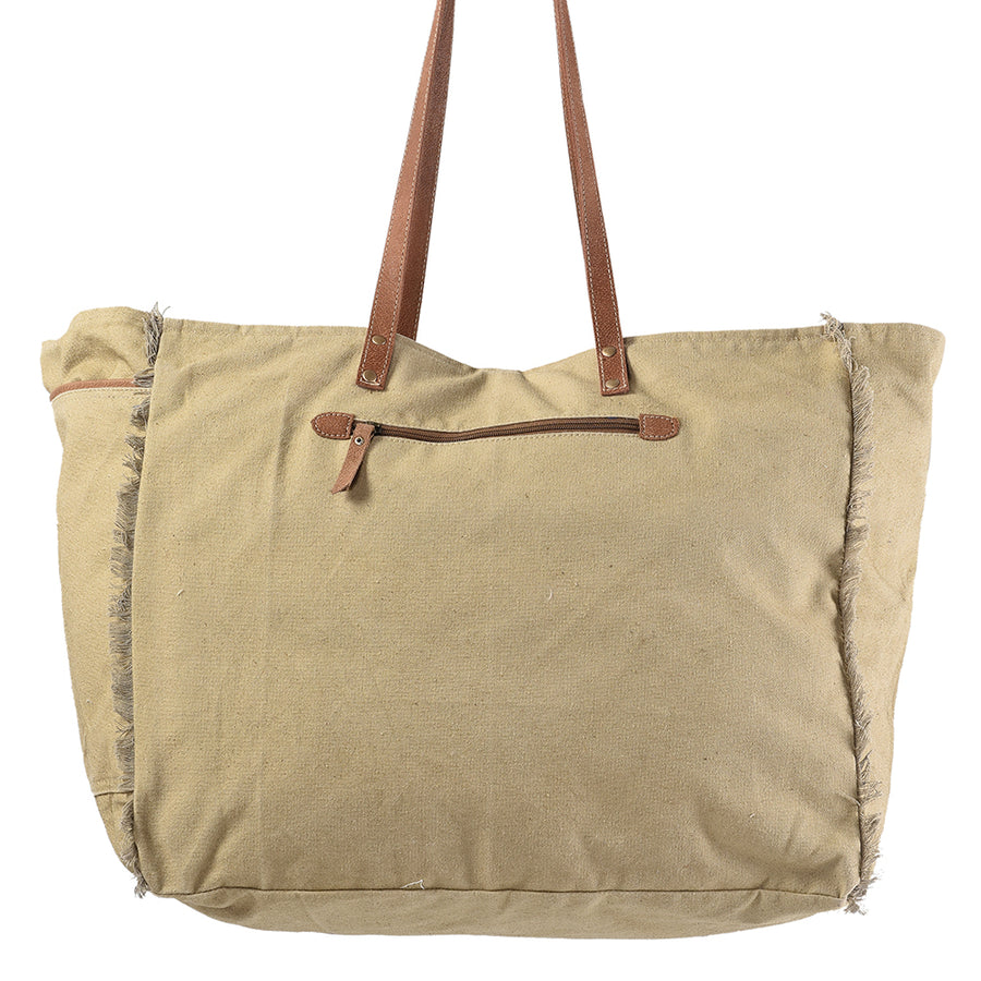 OHLAY KB236 TOTE Upcycled Wool Canvas Genuine Leather women bag western handbag purse