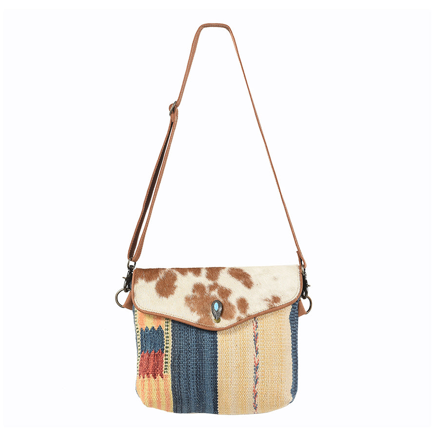 OHLAY KB247 Cross Body Upcycled Wool Upcycled Canvas Hair-On Genuine by Hilason – Cowboy and equestrian accessories