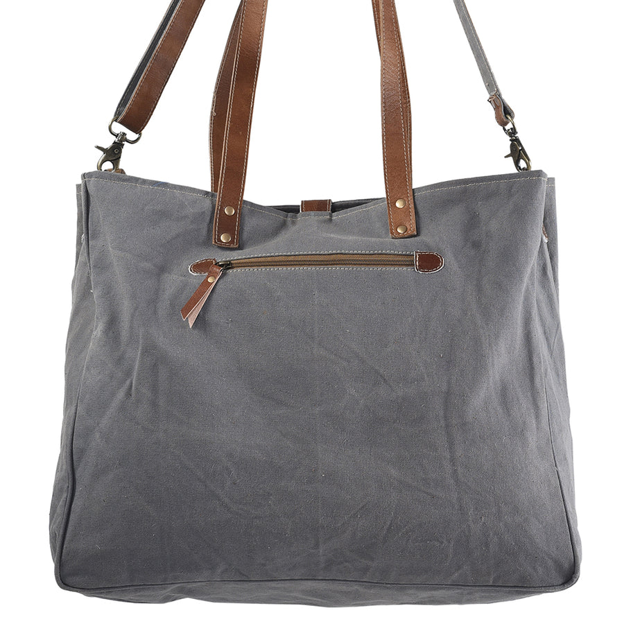 OHLAY KB248 TOTE Upcycled Wool Canvas Genuine Leather women bag western handbag purse