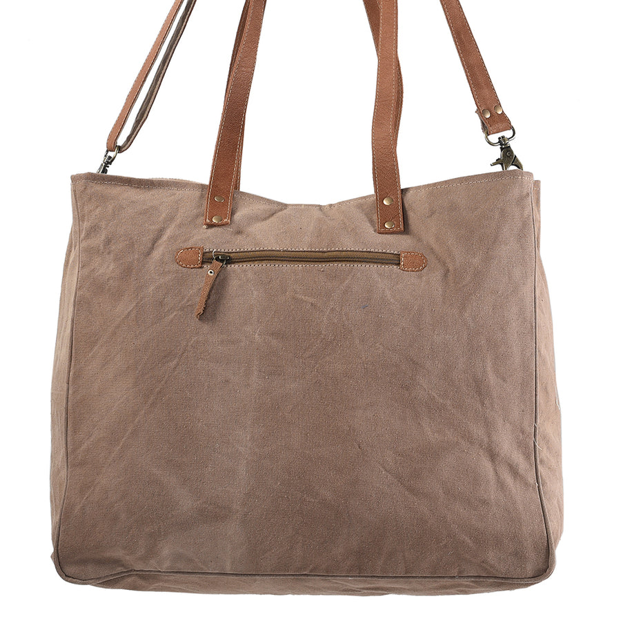 OHLAY KB249 TOTE Upcycled Wool Canvas Genuine Leather women bag western handbag purse