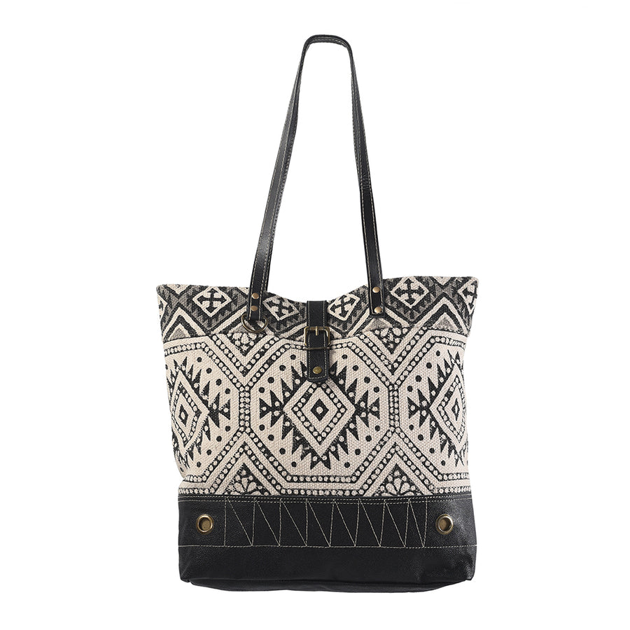 OHLAY KB256 TOTE Upcycled Wool Canvas Genuine Leather women bag by Hilason – Cowboy and equestrian accessories