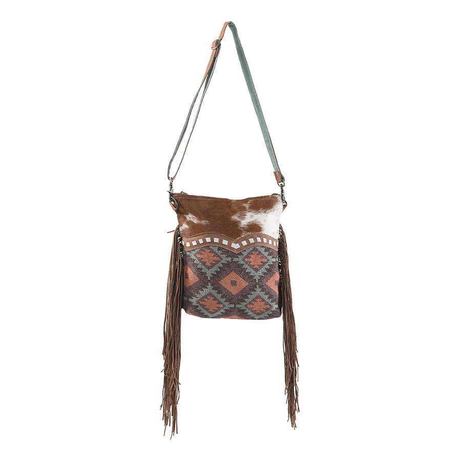 OHLAY KB259 Cross Body Upcycled Wool Upcycled Canvas Hair-On Genuine by Hilason – Cowboy and equestrian accessories