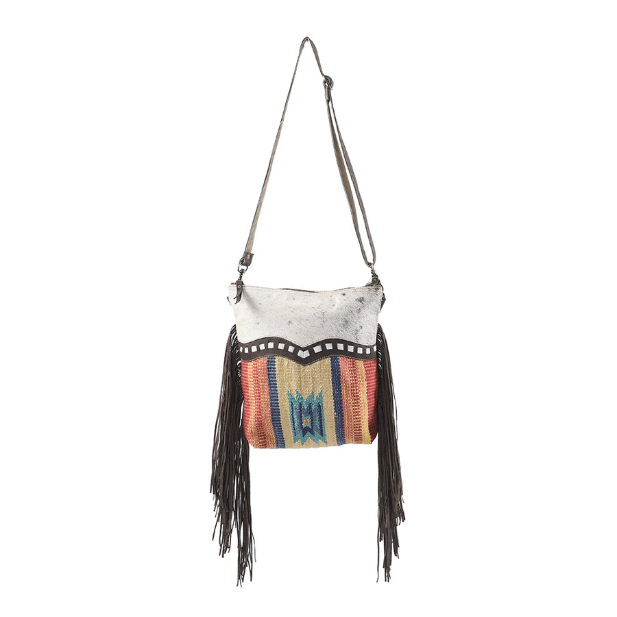 OHLAY KB260 Cross Body Upcycled Wool Upcycled Canvas Hair-On Genuine by Hilason – Cowboy and equestrian accessories