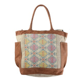 OHLAY KB268 TOTE Upcycled Wool Canvas Genuine Leather women bag by Hilason – Cowboy and equestrian accessories