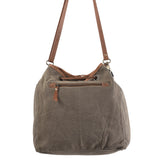 OHLAY KB271 Bucket Upcycled Wool Upcycled Canvas Hair-On Genuine Leather women bag western handbag purse