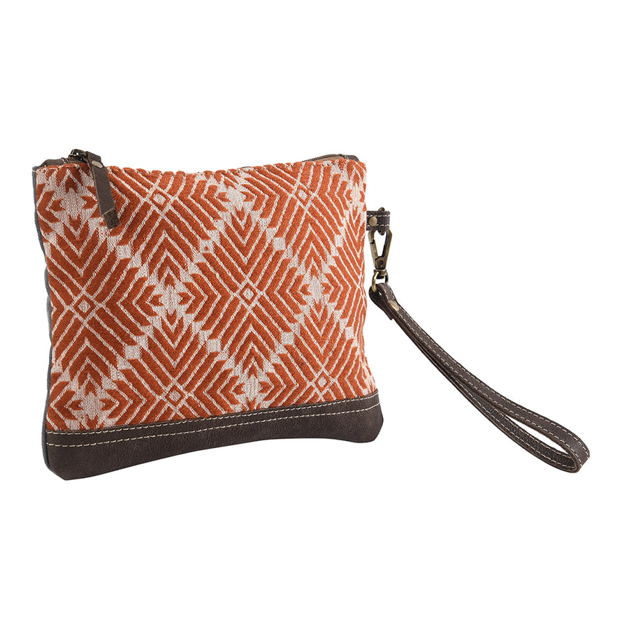 OHLAY WRISTLET Upcycled Wool Canvas Genuine Leather women bag western handbag purse - Uhorse