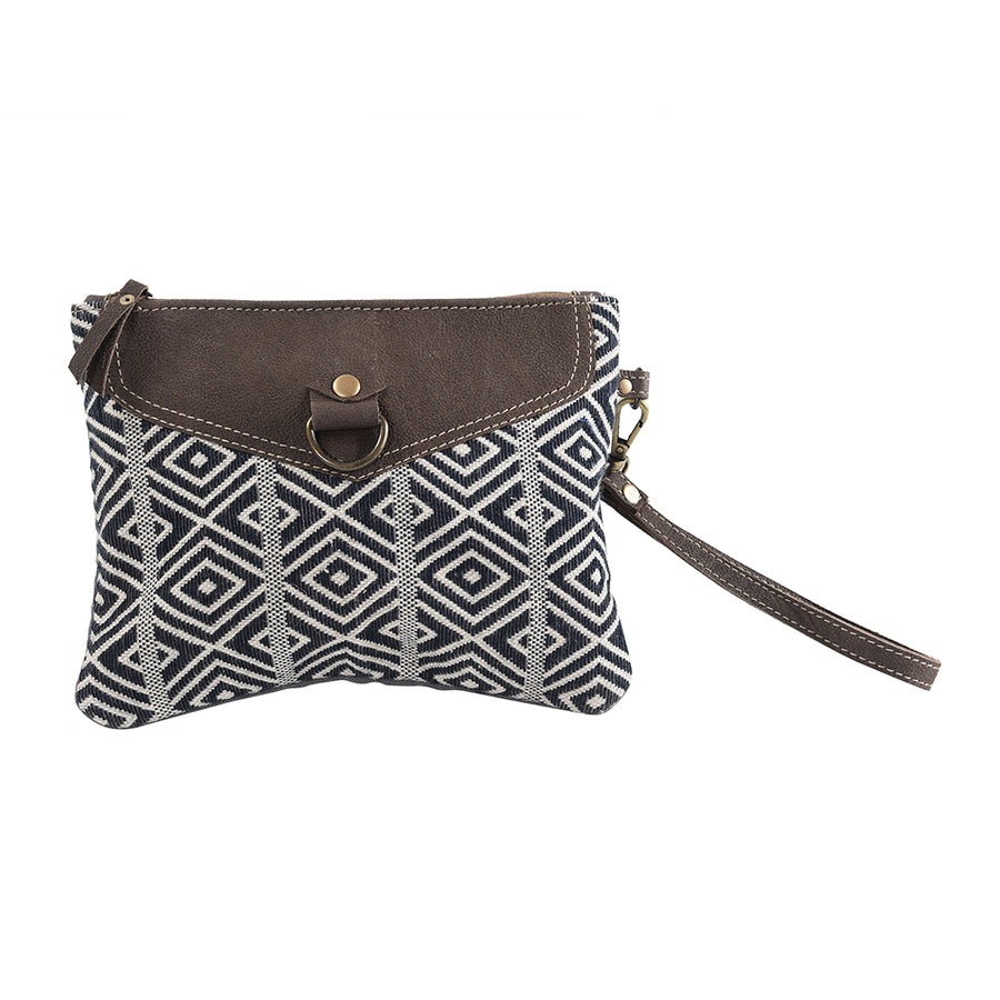 OHLAY WRISTLET Upcycled Wool Canvas Genuine Leather women bag western handbag purse - Uhorse