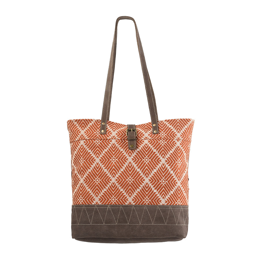OHLAY KB284 TOTE Upcycled Wool Canvas Genuine Leather women bag by Hilason – Cowboy and equestrian accessories