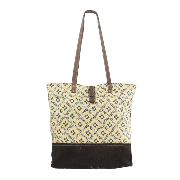 OHLAY KB286 TOTE Upcycled Wool Canvas Hair-on Genuine Leather women by Hilason – Cowboy and equestrian accessories