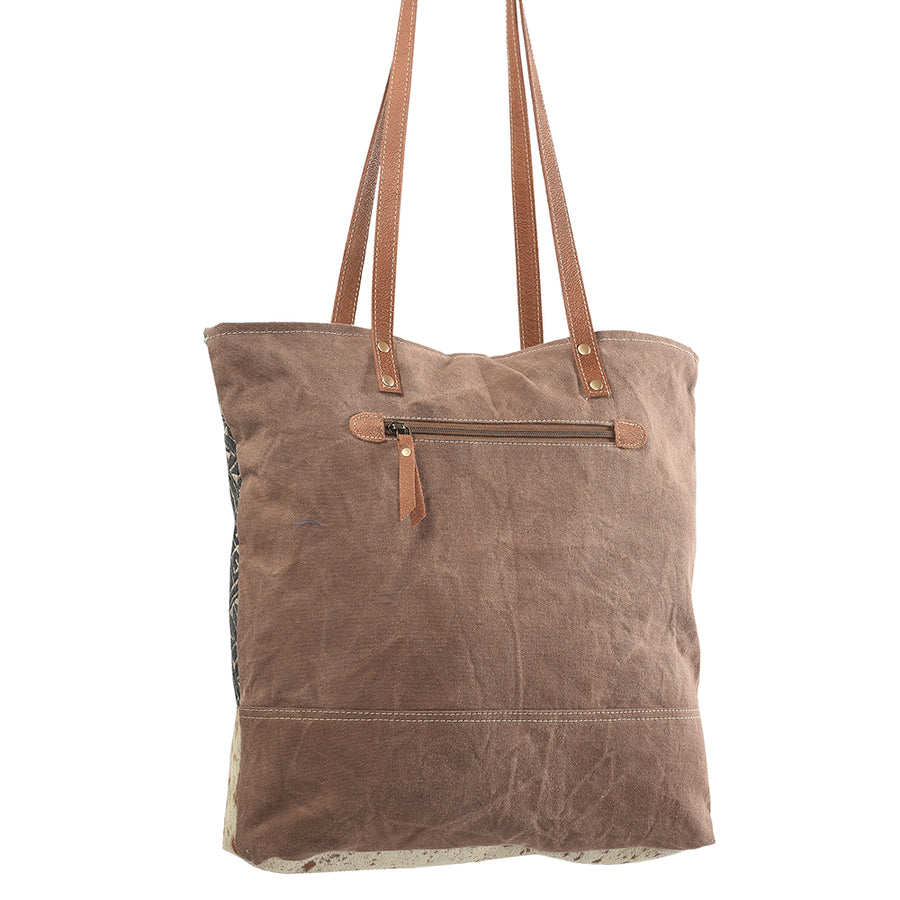OHLAY KB287 TOTE Upcycled Wool Canvas Hair-on Genuine Leather women bag western handbag purse