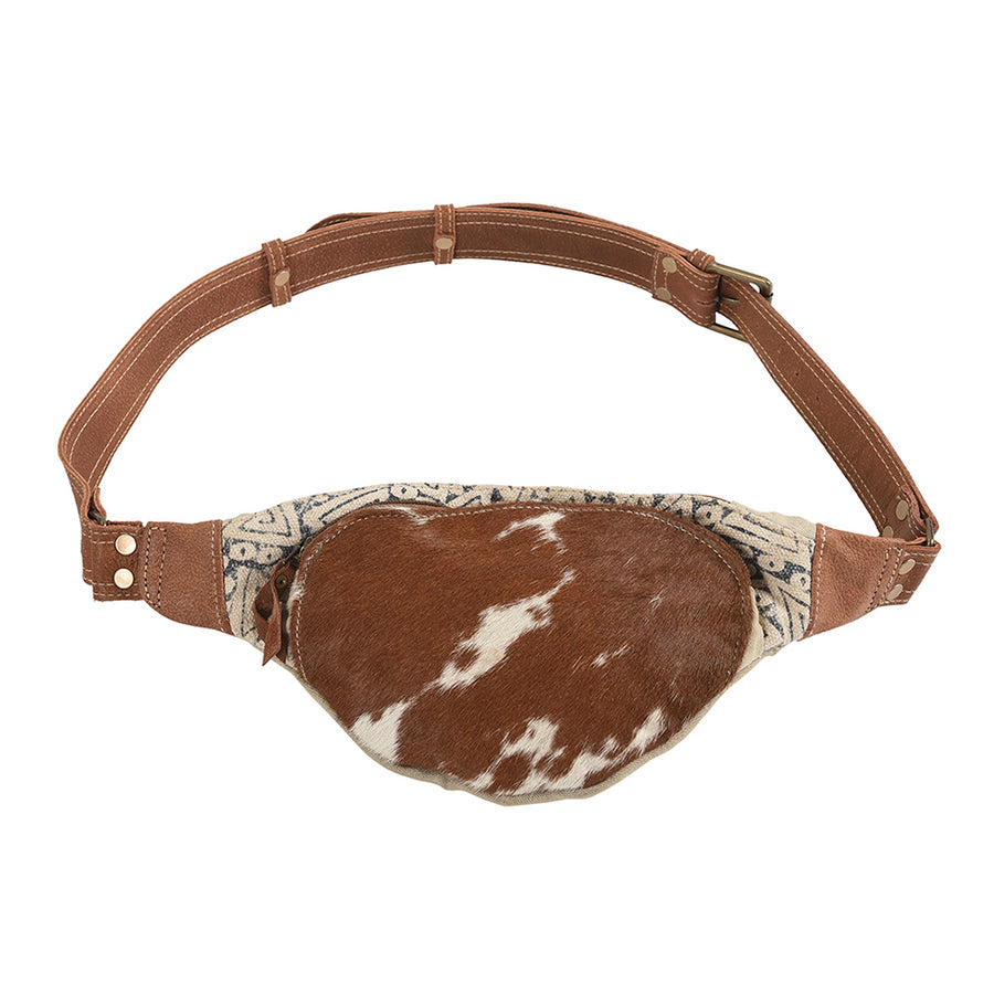 OHLAY KB288 FANNY PACK Upcycled Canvas Hair-on Genuine Leather women by Hilason – Cowboy and equestrian accessories