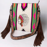 American Darling Messenger Saddle Blanket Genuine Leather women bag western handbag purse