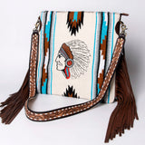 American Darling Large Cross body Bag Hand Woven Saddle Blanket Leather - Uhorse