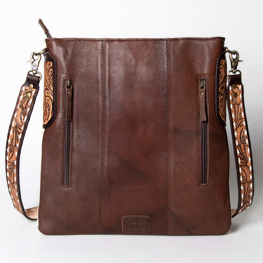 American Darling Large Cross body Bag Hand-Woven Saddle Blanket Vegetable-Tanned Genuine Leather Fringes Turquoise Concho