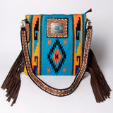 American Darling Messenger Saddle Blanket Genuine Leather Women Bag Western Handbag Purse