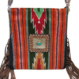 American Darling Large Crossbody Hand Tooled Saddle Blanket Genuine Leather women bag western handbag purse