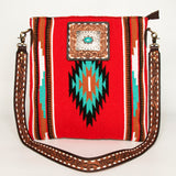 American Darling ADBGA271A Large Crossbody Hand Tooled Saddle Blanket Genuine Leather women bag western handbag purse