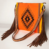 American Darling Large Crossbody Saddle Blanket Genuine Leather women bag western handbag purse