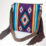 American Darling Large Crossbody Saddle Blanket Genuine Leather women bag western handbag purse