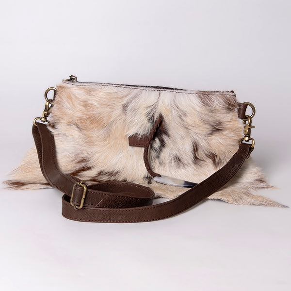 American Darling Hair-On Cowhide Small Cross body Bag - Fringed Western Leather Purse - Uhorse