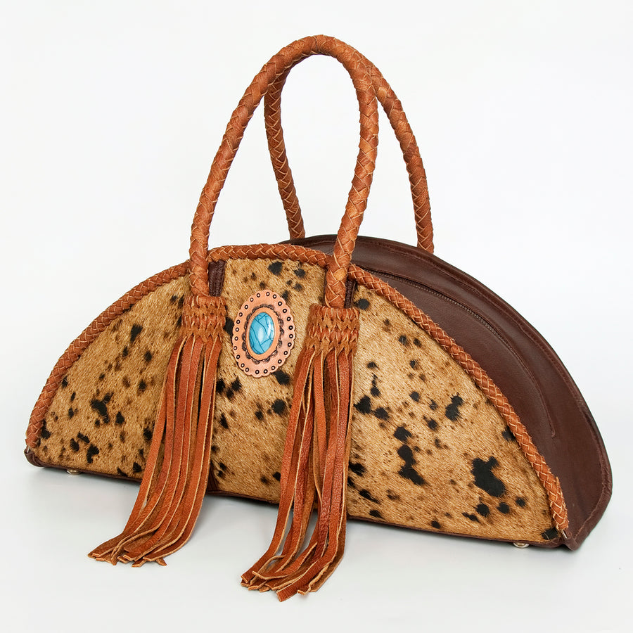 American Darling Taco Hair on Genuine Leather W. Women Bag Handbag by Hilason – Cowboy and equestrian accessories
