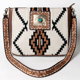 American Darling Messenger Saddle Blanket Genuine Leather Women Bag Western Handbag Purse