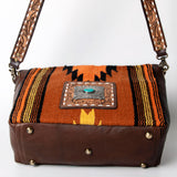 American Darling ADBGA288A Large Crossbody Hand Tooled Saddle Blanket Genuine Leather women bag western handbag purse