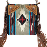 American Darling Messenger Hand Tooled Saddle Blanket Genuine Leather women bag western handbag purse