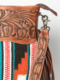 American Darling Signature Crossbody Hand Tooled Saddle Blanket Genuine Leather women bag western handbag purse