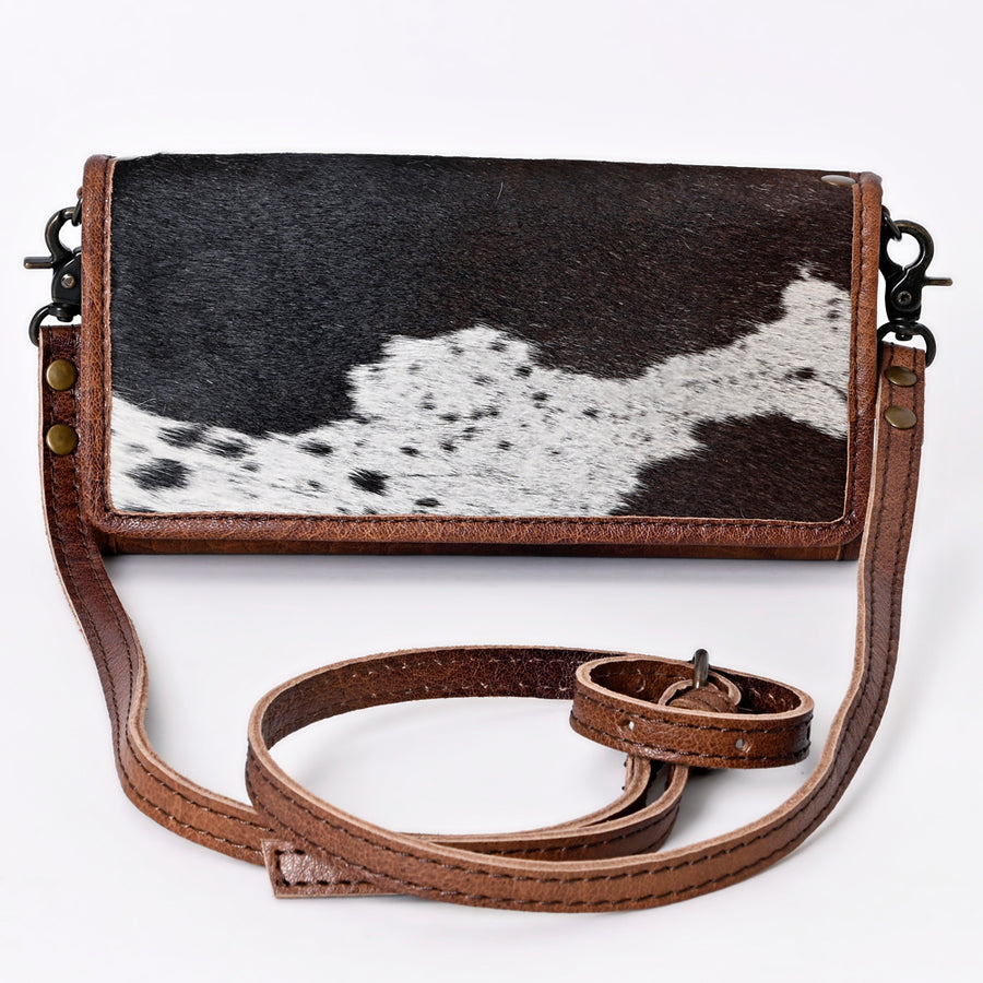 American Darling Wallet for Women, Hair-On Cowhide, Genuine Western Leather, Well-Compartmentalized Clutch with YKK Zipper