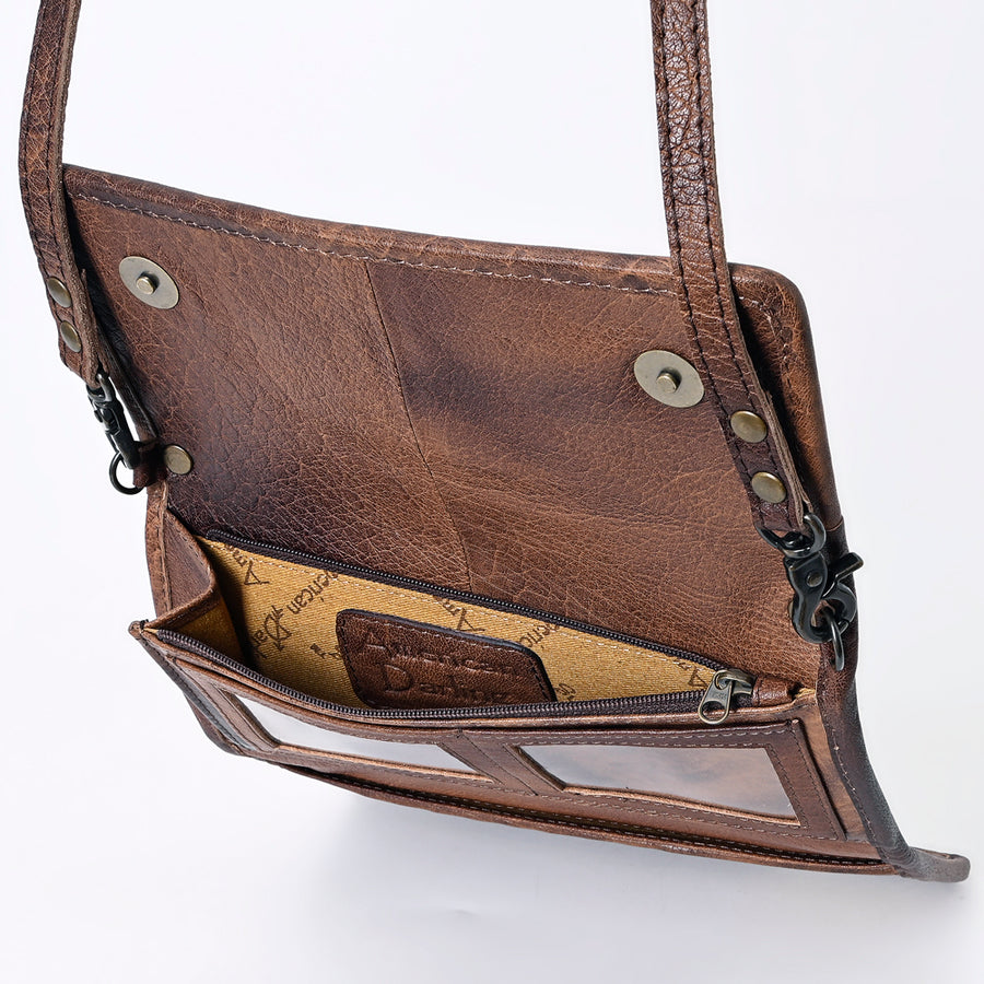 American Darling Wallet for Women, Hair-On Cowhide, Genuine Western Leather, Well-Compartmentalized Clutch with YKK Zipper