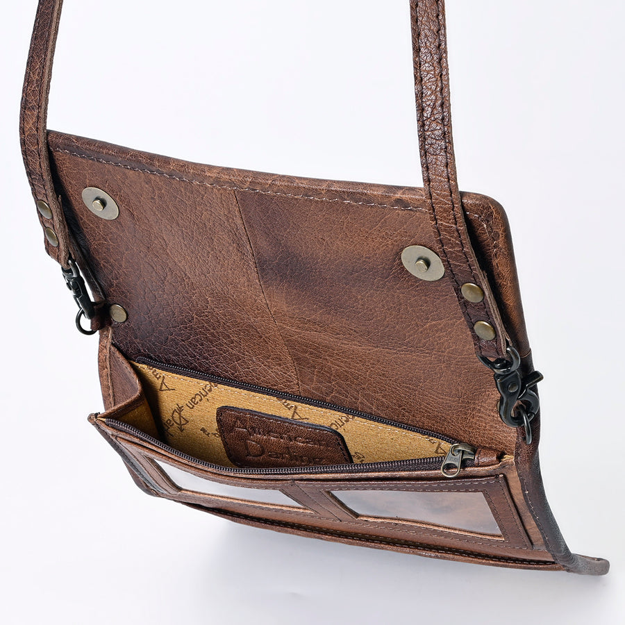 American Darling Wallet for Women, Hair-On Cowhide, Genuine Western Leather, Well-Compartmentalized Clutch with YKK Zipper
