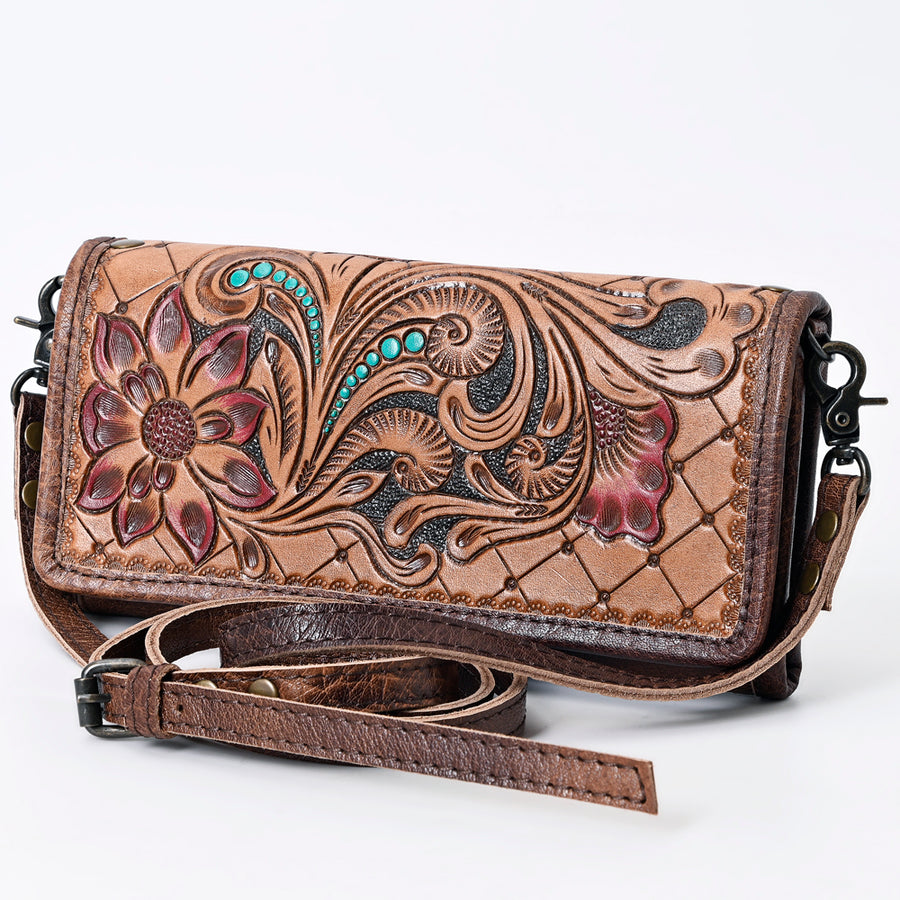 American Darling Wallet for Women, Hair-On Cowhide, Genuine Western Leather, Well-Compartmentalized Clutch with YKK Zipper