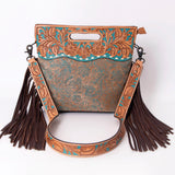 American Darling ADBG878 Clutch Hand Tooled Saddle Blanket Genuine Leather Women Bag Western Handbag Purse