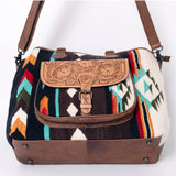 American Darling Tote Hand Tooled Saddle Blanket Genuine Leather women bag western handbag purse