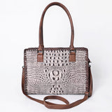 American Darling Crocodile Embossed Genuine Leather Women Bag Western Handbag Purse